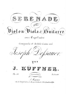 Serenade for Violin, Viola and Guitar, Op.65: serenata para violino, viola e guitarra by Joseph Küffner