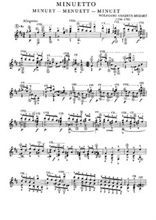 Minuet for Guitar in D Major: Minuet for Guitar in D Major by Wolfgang Amadeus Mozart
