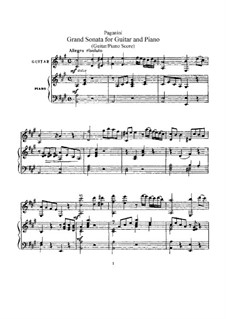 Sonata for Guitar and Piano in A Major: Sonata for Guitar and Piano in A Major by Niccolò Paganini