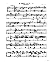 Dance of the Hours: Moderato. Arrangement for piano by Amilcare Ponchielli