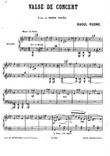 Concert Waltz: converto de valsa by Raoul Pugno