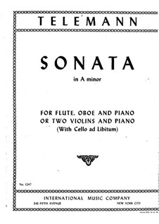 Trio Sonata in A Minor, TWV 42:a4: Partes by Georg Philipp Telemann