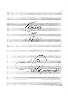 Concerto for Viola and Orchestra in C Major, BI 541: Concerto for Viola and Orchestra in C Major by Alessandro Rolla