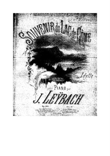 Souvenir du Lac de Côme, Op.168: Para Piano by Joseph Leybach