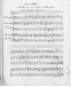 Sonata for Two Violins, Cello and Harpsichord (or Piano): Sonata for Two Violins, Cello and Harpsichord (or Piano) by Antonio Veracini
