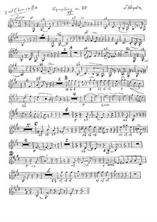 Symphony No.88 in G Major, Hob.I/88: Clarinet II part (ad libitum) by Joseph Haydn