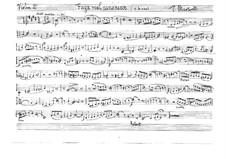 Fuga real canónica for String Quartet: Violin II, viola and cello parts by Vicente Martorell