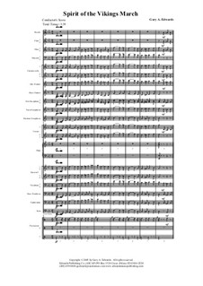 Spirit of The Vikings march: partitura completa by Gary Edwards