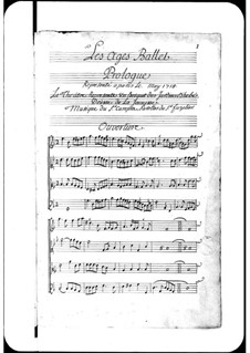 Les âges (The Ages): prólogo by André Campra