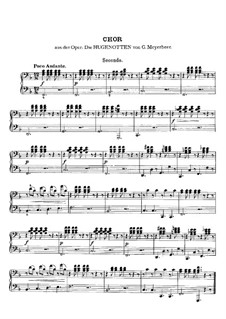 Les Huguenots: Choir, for Piano Four Hands – Piano II Part by Giacomo Meyerbeer