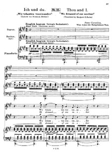Thou and I: Thou and I by Peter Cornelius