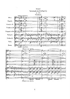 Serenade for Orchestra No.9 in D Major 'Posthorn', K.320: movimento I by Wolfgang Amadeus Mozart