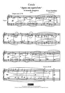 Choral in b-flat major for organ 'Lord, my source of life', CS110 No.2: Choral in b-flat major for organ 'Lord, my source of life' by Santino Cara