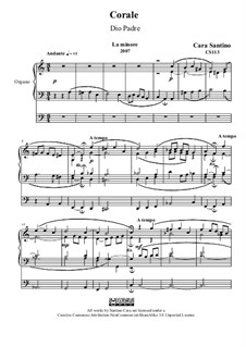 Choral in a minor for organ 'God father', CS113: Choral in a minor for organ 'God father' by Santino Cara