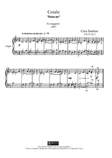 Choral in f major for organ, Natus est, CS115 No.2: Choral in f major for organ, Natus est by Santino Cara