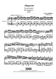 Allegretto in c major for piano, 'By bicycle', CS055 No.1: Allegretto in c major for piano, 'By bicycle' by Santino Cara