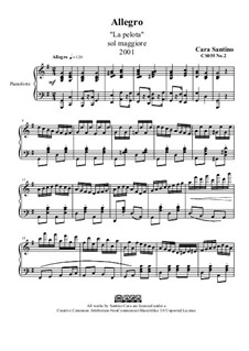 Allegro in g major for piano, 'la pelota', CS055 No.2: Allegro in g major for piano, 'la pelota' by Santino Cara