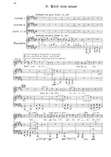 Grande Messe des morts (or Requiem), H.75 Op.5: Quid sum miser for choir and piano by Hector Berlioz
