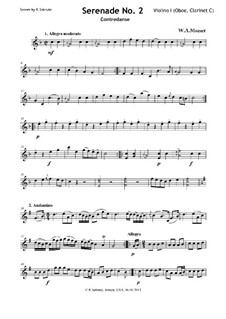 Serenade for Strings and Winds No.2 in F Major, K.101: partes by Wolfgang Amadeus Mozart