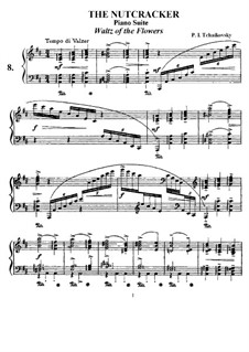 No.8 Waltz of the Flowers: Para Piano by Pyotr Tchaikovsky