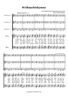 Weihnachtshymne: Für Männerchor mit Trompeten by Felix Mendelssohn-Bartholdy
