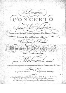 Violin Concerto No.1 in A Minor: violino parte solo by François Antoine Habenech