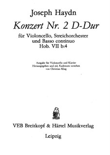 Concerto for Cello and Orchestra No.4 in D Major, Hob.VIIb/4: parte Solo by Joseph Haydn