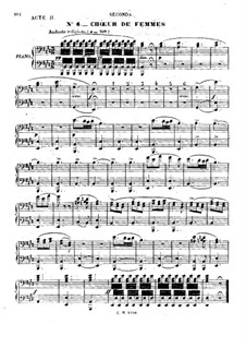 Zampa, ou La fiancée de marbre (Zampa, or the Marble Bride): Act II, No.6-9, for piano four hands by Ferdinand Herold