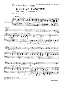 L'ultima canzone: C Minor by Francesco Paolo Tosti