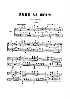 Pure as Snow (Alpine Flower), Op.31: Para Piano by Gustav Lange