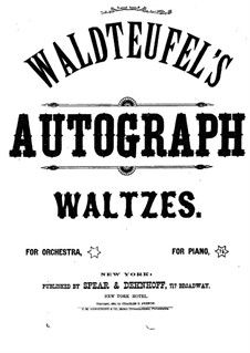 Autograph. Waltzes: Autograph. Waltzes by Émile Waldteufel