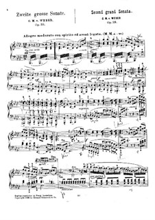 Sonata for Piano No.2 in A Flat Major, J.199 Op.39: movimento I by Carl Maria von Weber