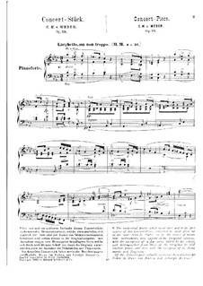 Concert Piece for Piano and Orchestra, J.282 Op.79: parte Solo by Carl Maria von Weber