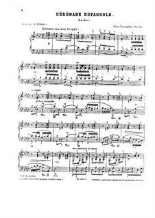 Spanish Serenade for Piano, Op.26: Spanish Serenade for Piano by Juliusz Zarębski