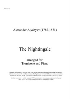 The Nightingale: para trombone e piano by Alexander Alyabyev