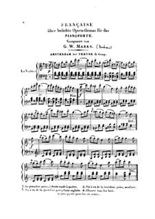 Française über beliebte Opern-Themas: Française über beliebte Opern-Themas by Johannes Brahms