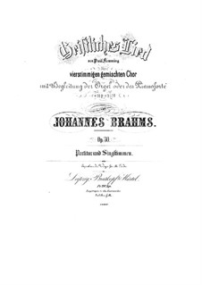 Spiritual Song, Op.30: For Choir and Organ (or Piano) by Johannes Brahms