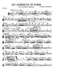 An American in Paris: flauta parte I by George Gershwin