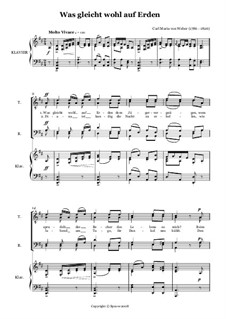 Act III, No.15 Hunter's Choir: para vozes e piano by Carl Maria von Weber
