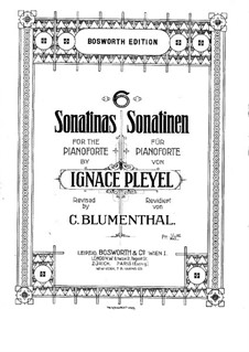 Six Sonatinas: Six Sonatinas by Ignaz Pleyel