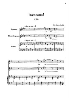 Dansons. Duo for Two Voices and Piano, Op.35: Dansons. Duo for Two Voices and Piano by Édouard Lalo