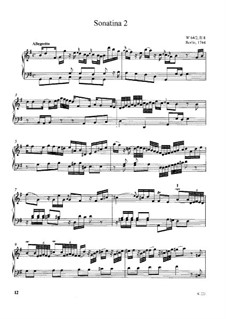 Sonatina for Keyboard No.2 in G Major, H 8 Wq 64: Sonatina for Keyboard No.2 in G Major by Carl Philipp Emanuel Bach