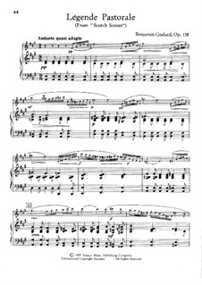 Légende pastorale, for Oboe and Piano, Op.138: No.1 Légende pastorale by Benjamin Godard