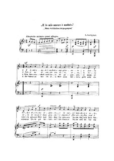 E lo mio amore e andato: E lo mio amore e andato by Luigi Gordigiani