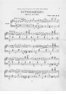 Intermezzo for Piano: Intermezzo for Piano by Esther Kahn