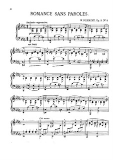 Three Pieces, Op.3: No.2 Romance without Words by Vladimir Ivanovich Rebikov