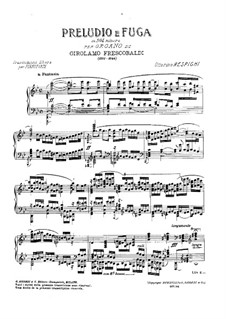 Prelude and Fugue, for Piano: Para Piano by Girolamo Frescobaldi