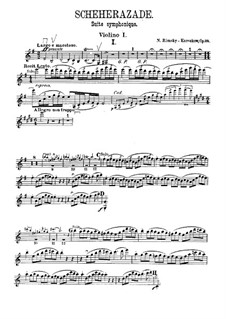 Fragments: Violin I part (Fragments) by Nikolai Rimsky-Korsakov