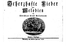 Songs for Voice and Keyboard I: Songs for Voice and Keyboard I by Christian Ernst Rosenbaum