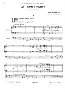 Symphony No.5 for Organ, Op.47: Symphony No.5 for Organ by Louis Vierne
